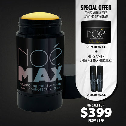 Noé Max 30000 mg CBD stick with a free 4000 mg CBD cream offer - On sale!