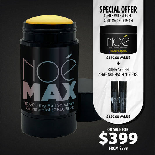 Noé Max 30000 mg CBD stick with a free 4000 mg CBD cream offer - On sale!