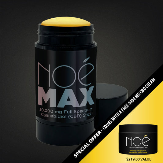 Noé Max 30000 mg CBD stick with a free 4000 mg CBD cream offer 